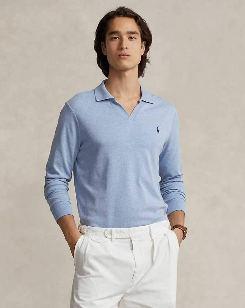 Camisa Polo Ralph Lauren Custom Slim Soft Cotton Hombre Isle Heather/C7998 | QLECKBW-09 - vista 1