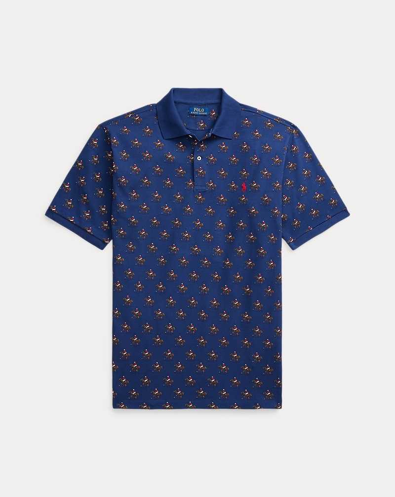 Camisa Polo Ralph Lauren Equestrian Mesh Hombre Azul Marino | EDPRZUW-78 - vista 2