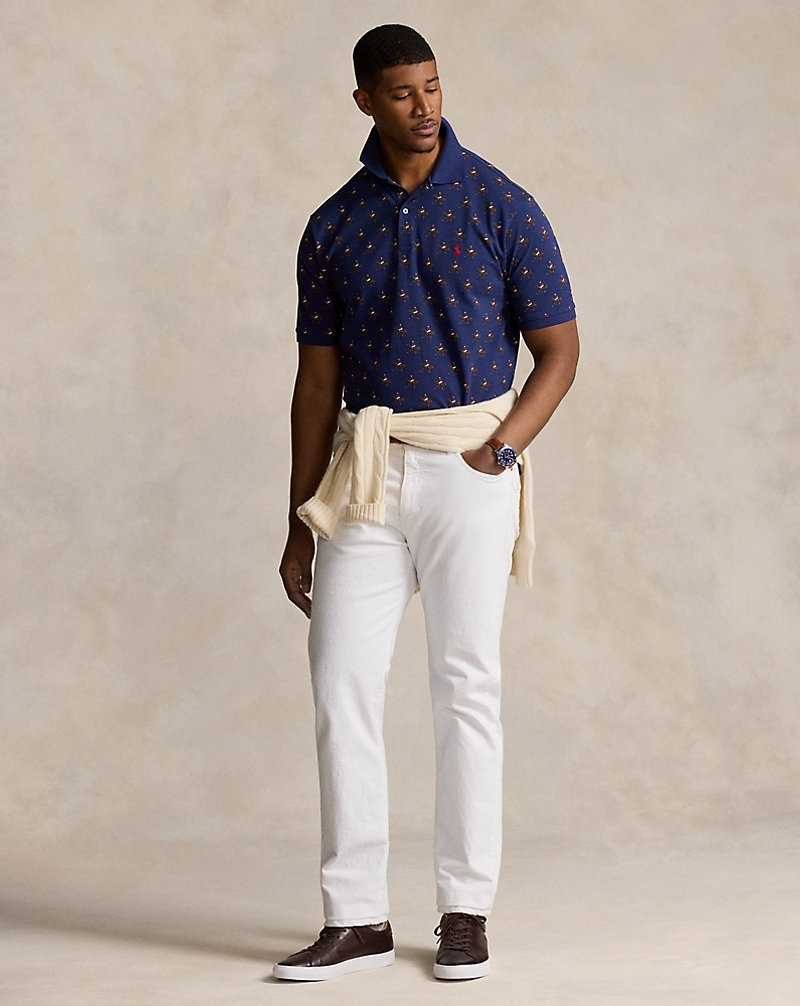 Camisa Polo Ralph Lauren Equestrian Mesh Hombre Azul Marino | EDPRZUW-78 - vista 3