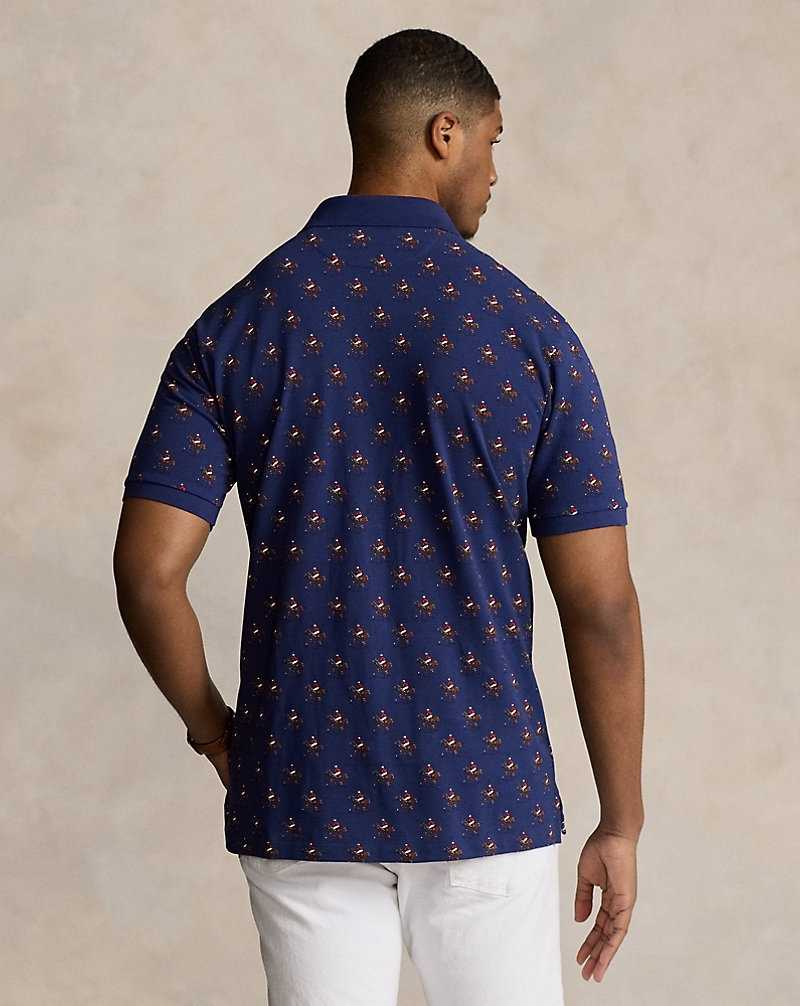 Camisa Polo Ralph Lauren Equestrian Mesh Hombre Azul Marino | EDPRZUW-78 - vista 4