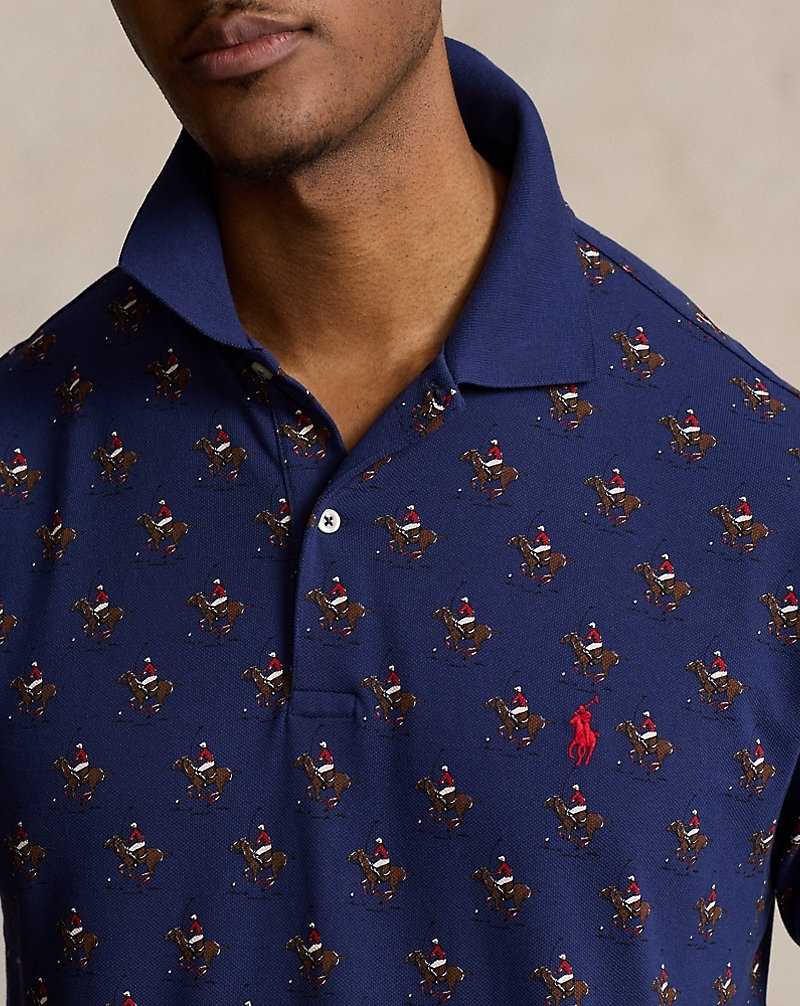Camisa Polo Ralph Lauren Equestrian Mesh Hombre Azul Marino | EDPRZUW-78 - vista 5