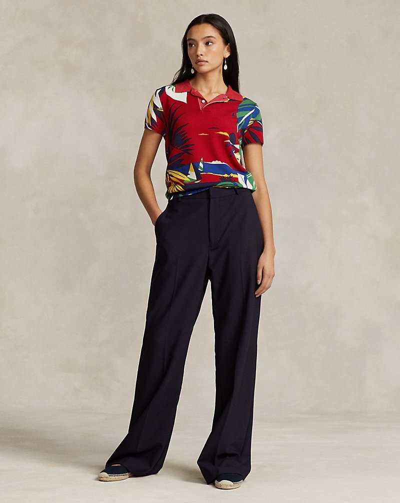 Camisa Polo Ralph Lauren Knit Wool Graphic Mujer Rojos | NMKHBYU-65 - vista 3