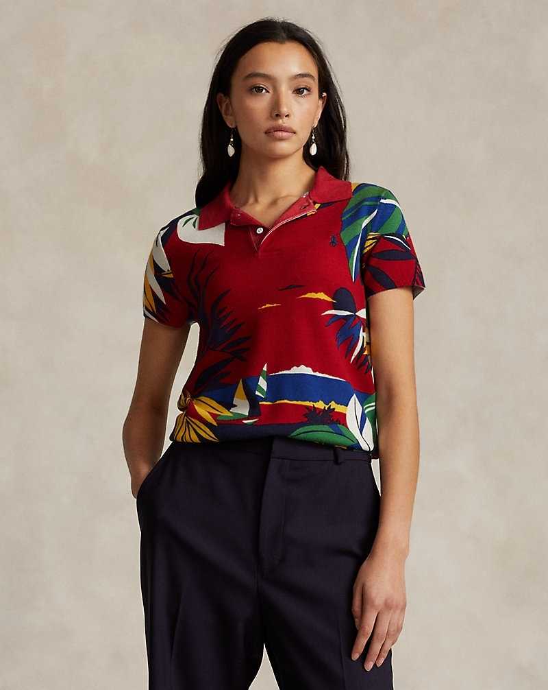 Camisa Polo Ralph Lauren Knit Wool Graphic Mujer Rojos | NMKHBYU-65 - vista 1