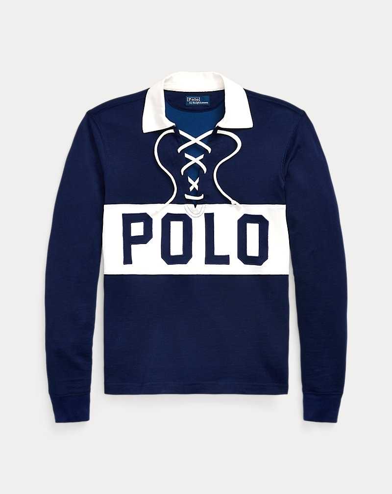Camisa Polo Ralph Lauren Lace-Up Long-Sleeve Mujer Azul Marino | LVGRFAI-54 - vista 2