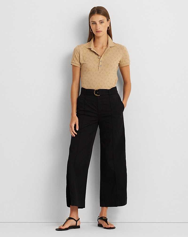Camisa Polo Ralph Lauren Logo Jacquard Mujer Birch Tan | WIXYLMJ-52 - vista 3