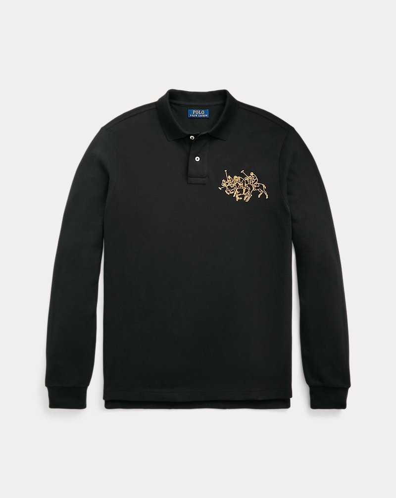 Camisa Polo Ralph Lauren Lunar New Year Triple-Pony Hombre Negros | KDCLNXZ-70 - vista 2