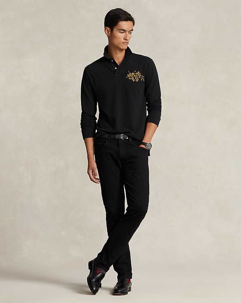 Camisa Polo Ralph Lauren Lunar New Year Triple-Pony Hombre Negros | KDCLNXZ-70 - vista 3