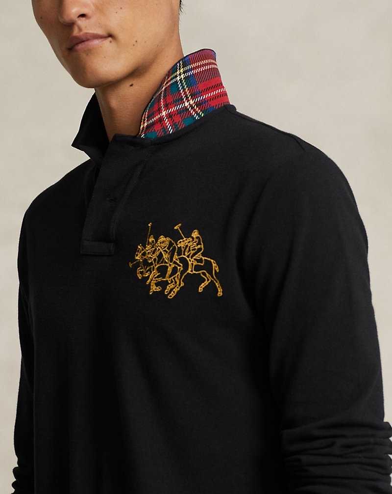 Camisa Polo Ralph Lauren Lunar New Year Triple-Pony Hombre Negros | KDCLNXZ-70 - vista 5