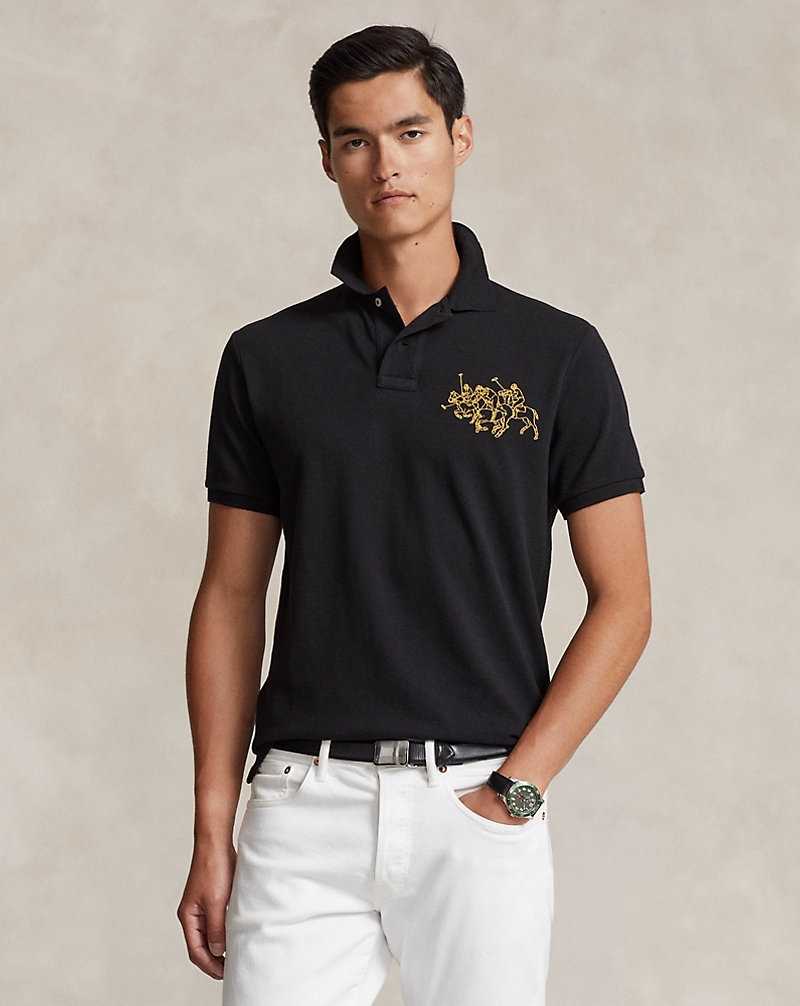 Camisa Polo Ralph Lauren Lunar New Year Triple-Pony Hombre Negros | LNTGQCF-62 - vista 1