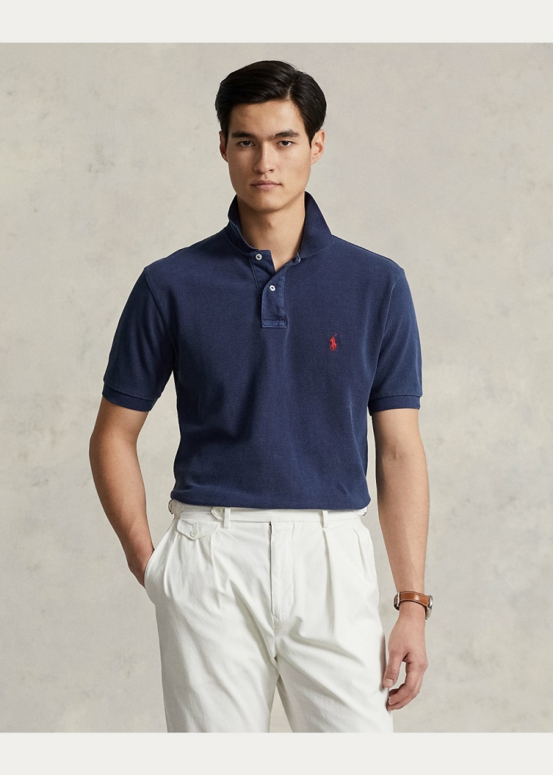 Camisa Polo Original Fit Mesh Hombre Azul Marino | ZREQ62385 - vista 2