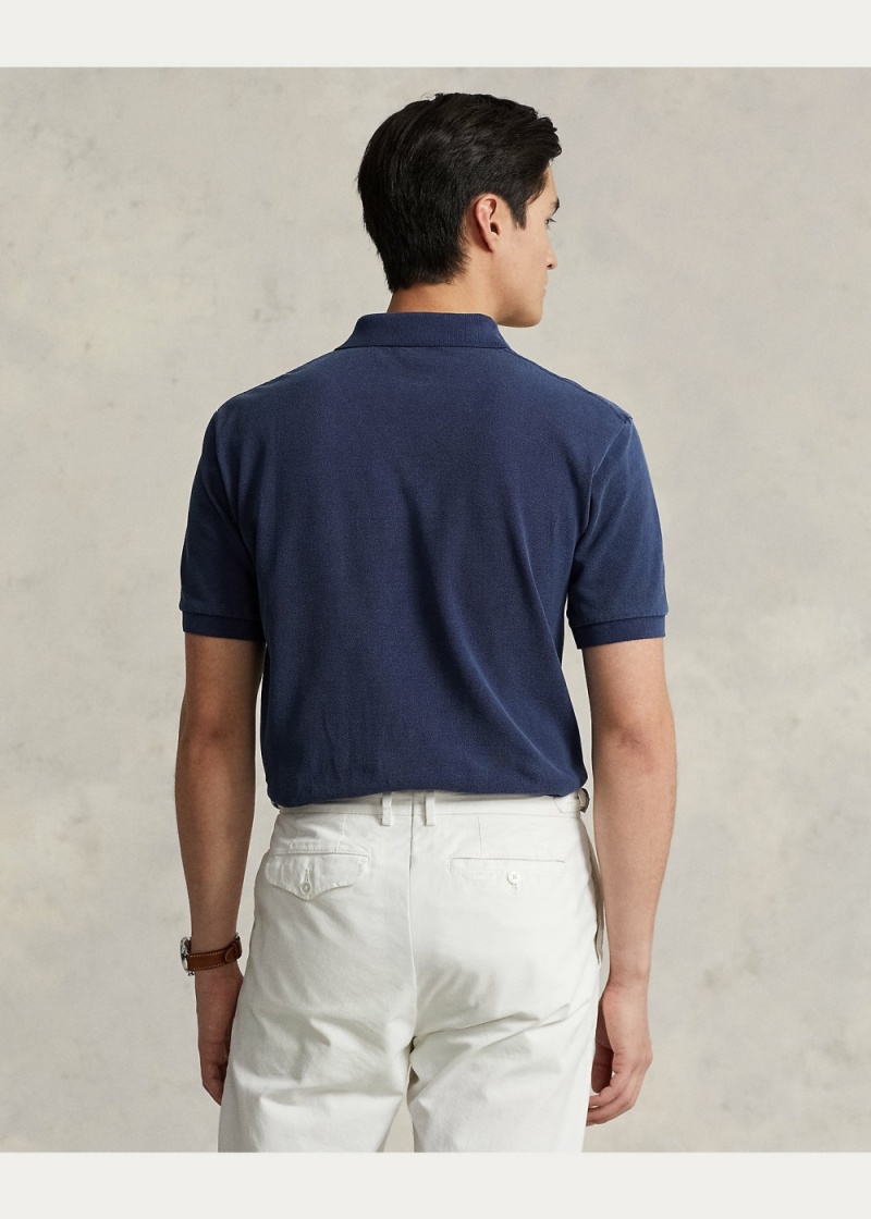 Camisa Polo Original Fit Mesh Hombre Azul Marino | ZREQ62385 - vista 3