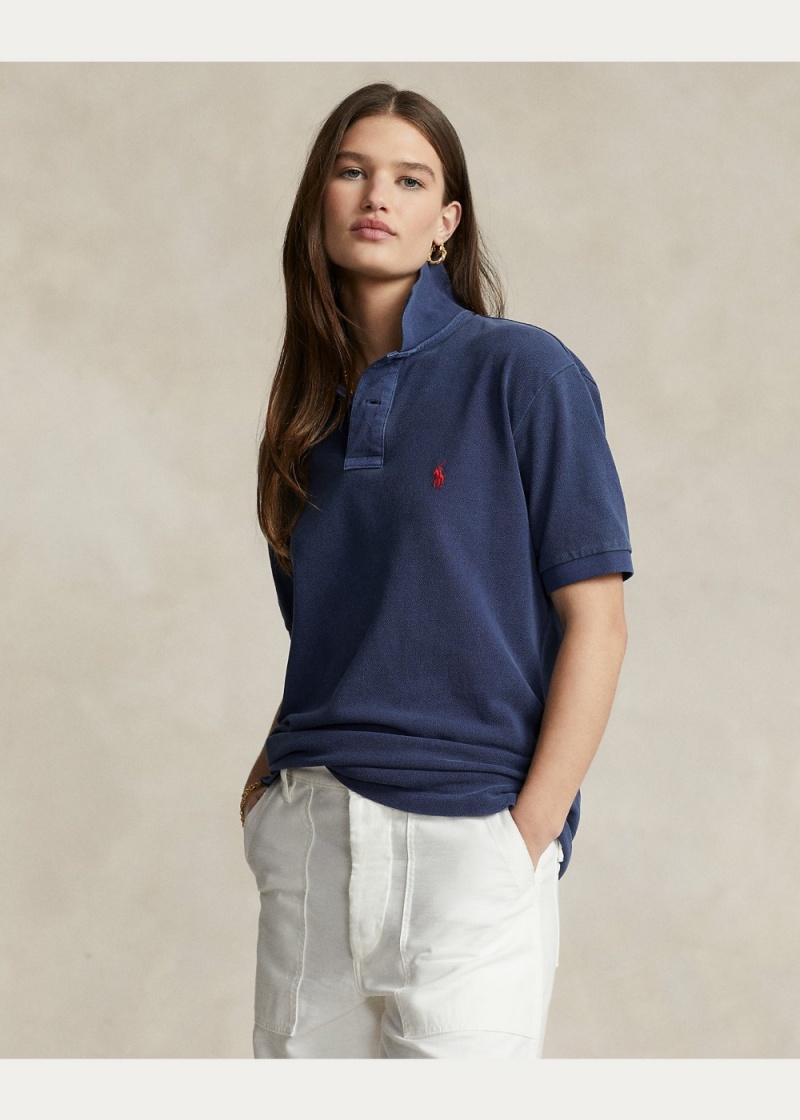 Camisa Polo Original Fit Mesh Hombre Azul Marino | ZREQ62385 - vista 4