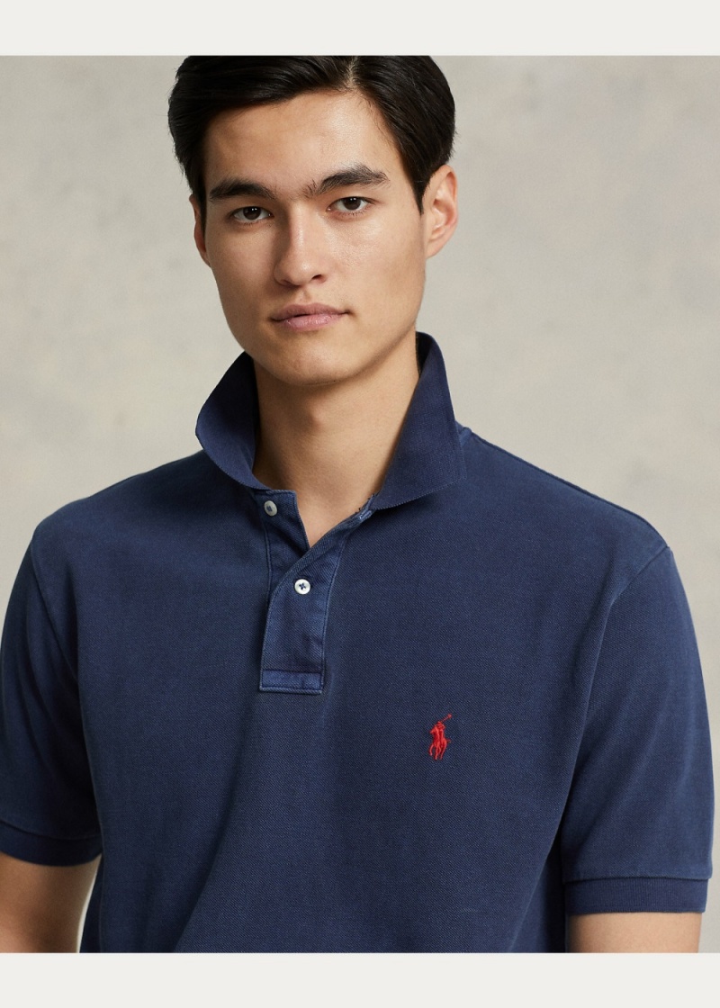 Camisa Polo Original Fit Mesh Hombre Azul Marino | ZREQ62385 - vista 6