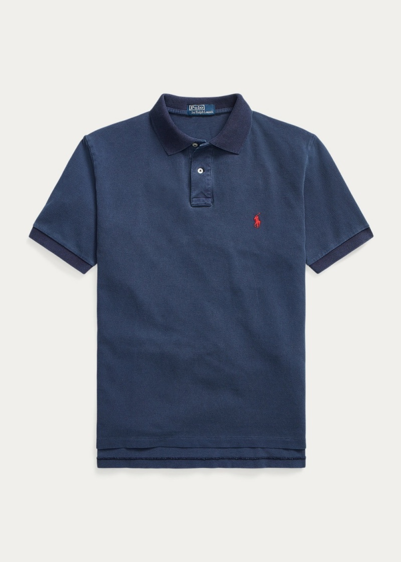 Camisa Polo Original Fit Mesh Hombre Azul Marino | ZREQ62385 - vista 7