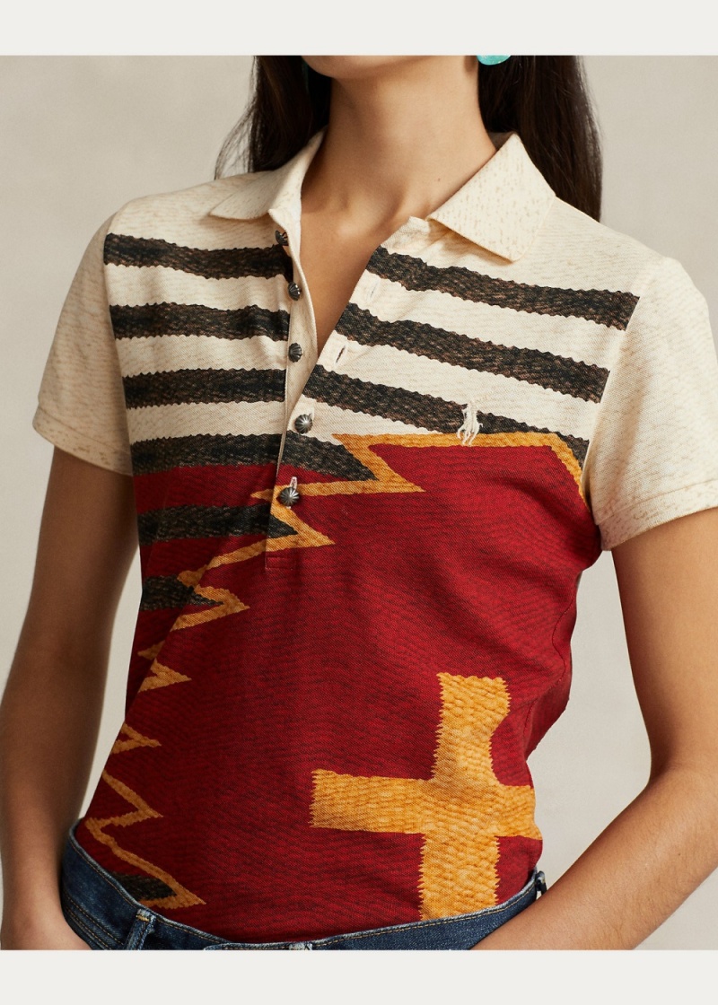 Camisa Polo PRL x Naiomi Glasses Mesh Mujer Morados | LXNK54920 - vista 2