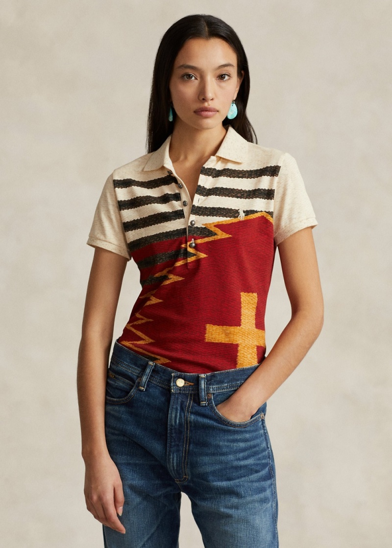 Camisa Polo PRL x Naiomi Glasses Mesh Mujer Morados | LXNK54920 - vista 1