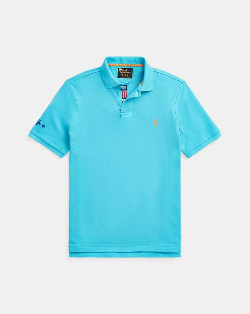 Camisa Polo Ralph Lauren PRL x Naiomi Glasses Mesh Hombre Turquesa | FQAHXNT-43 - vista 2