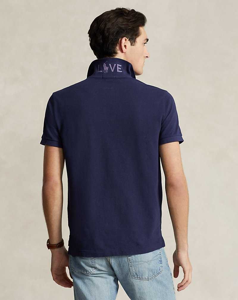 Camisa Polo Ralph Lauren Pink Pony Mesh Hombre Azul Marino | WEFALNB-24 - vista 4