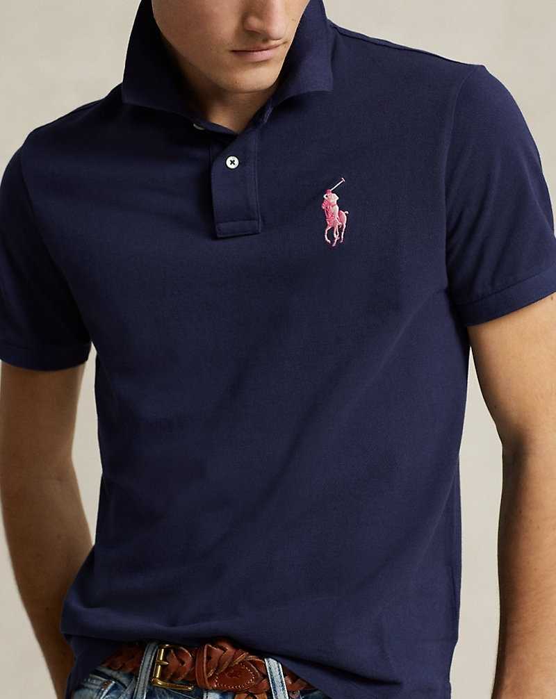 Camisa Polo Ralph Lauren Pink Pony Mesh Hombre Azul Marino | WEFALNB-24 - vista 5