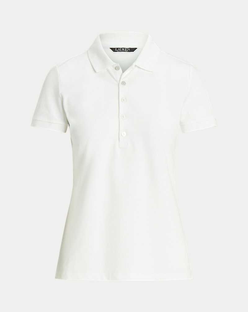Camisa Polo Ralph Lauren Pique Mujer Blancos | IHTRQAS-80 - vista 2