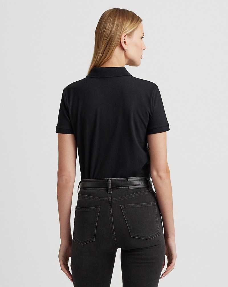 Camisa Polo Ralph Lauren Pique Mujer Negros | NOBFLMS-54 - vista 4