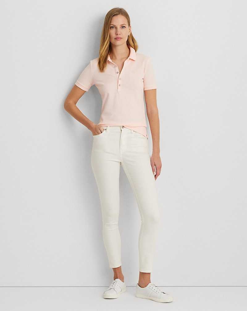 Camisa Polo Ralph Lauren Pique Mujer Rosas | DZTURKY-52 - vista 3