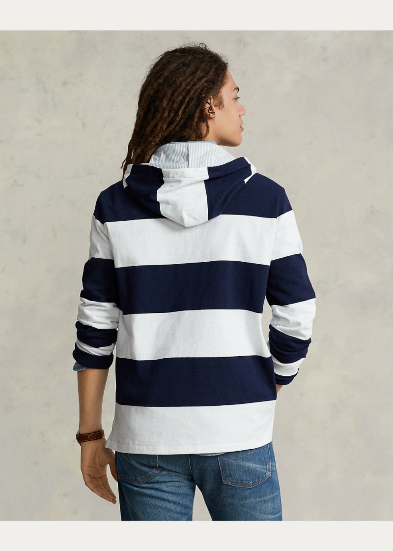 Camisa Polo Polo Bear Jersey Encapuchado Rugby Shirt Hombre Blancos | VZOE02576 - vista 3