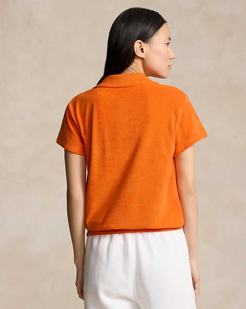 Camisa Polo Ralph Lauren Shrunken Fit Terry Mujer Naranjas | PDKNXJZ-93 - vista 4
