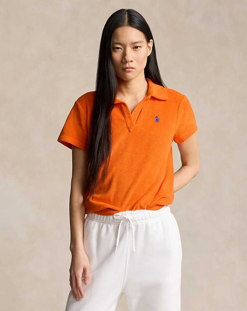Camisa Polo Ralph Lauren Shrunken Fit Terry Mujer Naranjas | PDKNXJZ-93 - vista 1