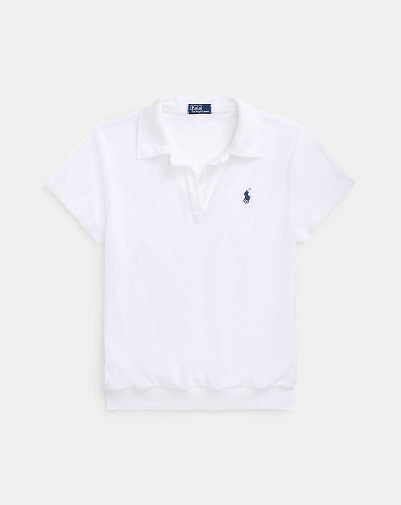Camisa Polo Ralph Lauren Shrunken Fit Terry Mujer Blancos | QEGIASD-97 - vista 2