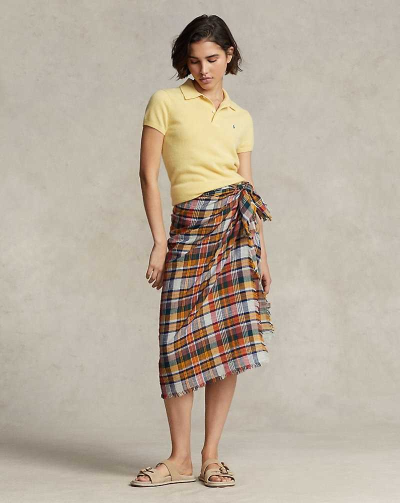 Camisa Polo Ralph Lauren Slim Fit Cashmere Mujer Amarillos | AWFECUN-12 - vista 3