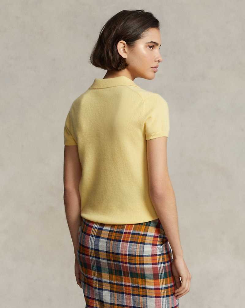 Camisa Polo Ralph Lauren Slim Fit Cashmere Mujer Amarillos | AWFECUN-12 - vista 4
