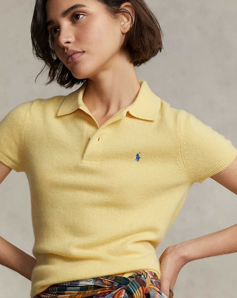 Camisa Polo Ralph Lauren Slim Fit Cashmere Mujer Amarillos | AWFECUN-12 - vista 5