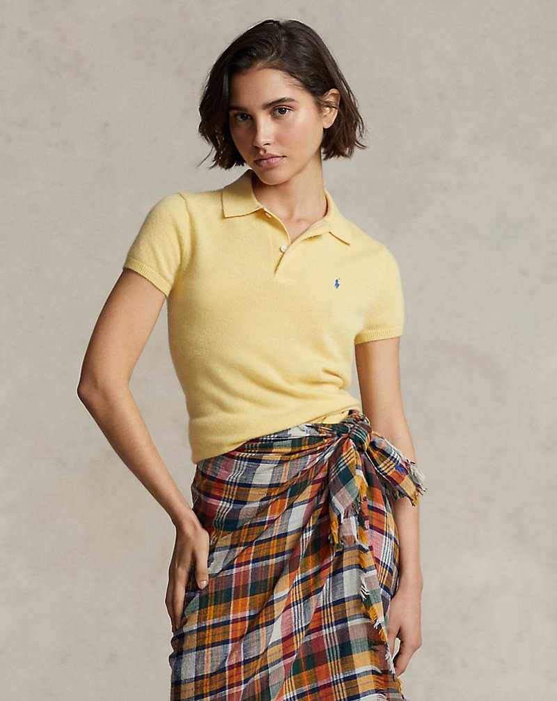Camisa Polo Ralph Lauren Slim Fit Cashmere Mujer Amarillos | AWFECUN-12 - vista 1