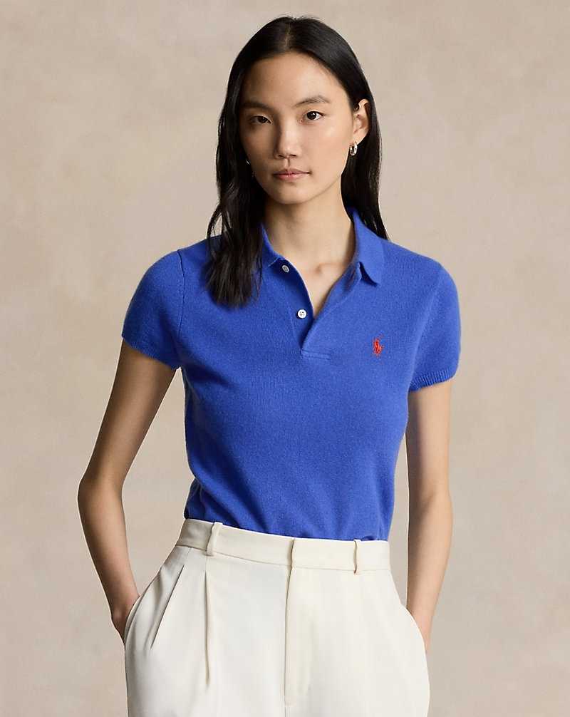 Camisa Polo Ralph Lauren Slim Fit Cashmere Mujer Azules | EDNWLXB-58 - vista 1