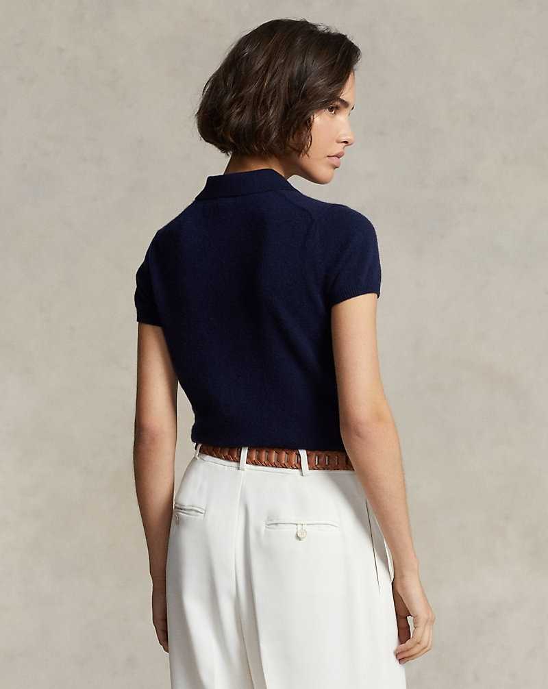 Camisa Polo Ralph Lauren Slim Fit Cashmere Mujer Azul Marino | CGNJYSR-32 - vista 4