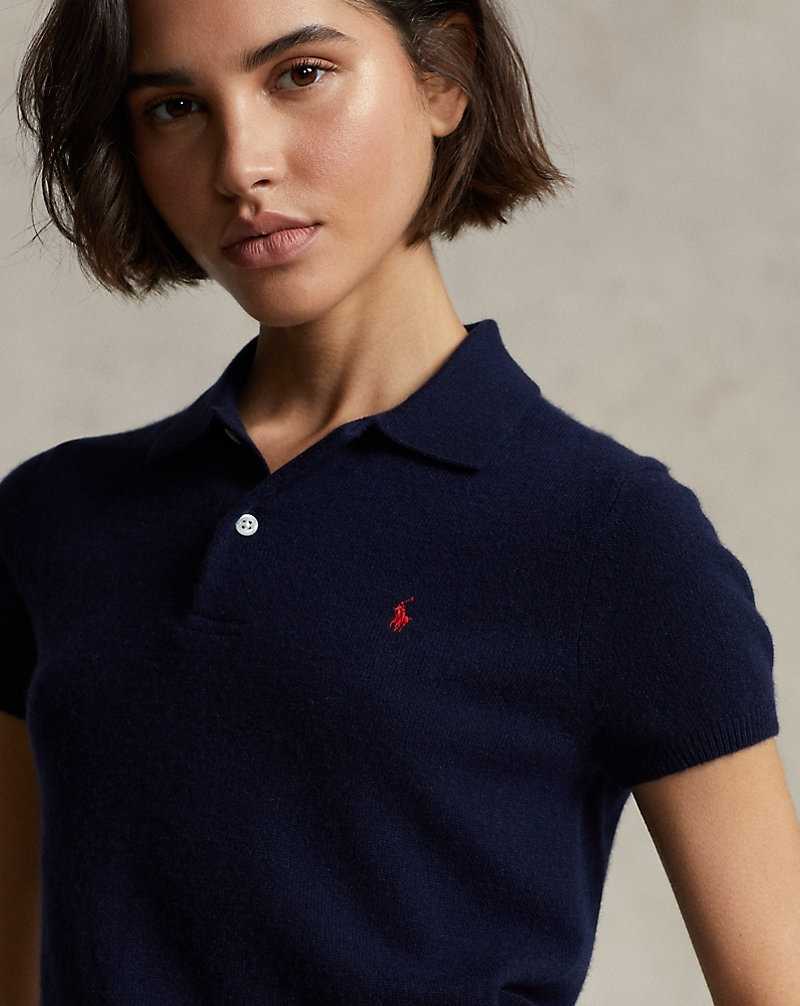 Camisa Polo Ralph Lauren Slim Fit Cashmere Mujer Azul Marino | CGNJYSR-32 - vista 5