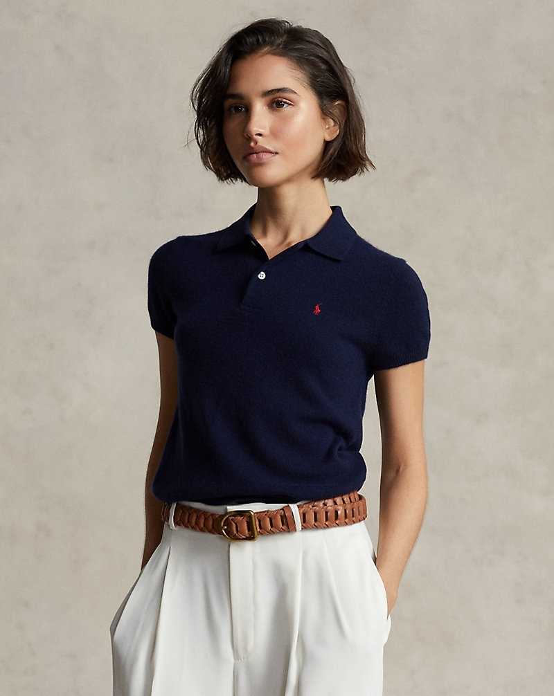 Camisa Polo Ralph Lauren Slim Fit Cashmere Mujer Azul Marino | CGNJYSR-32 - vista 1