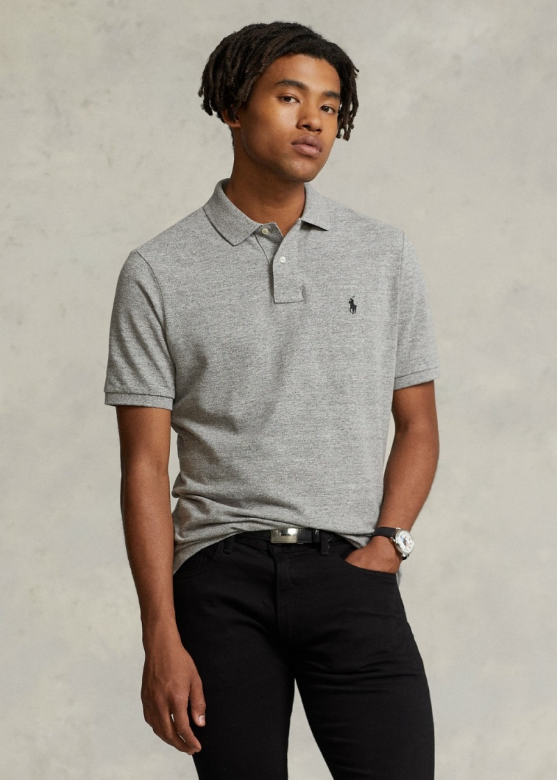 Camisa Polo Slim Fit Mesh Hombre Negros | IEZD53068 - vista 1