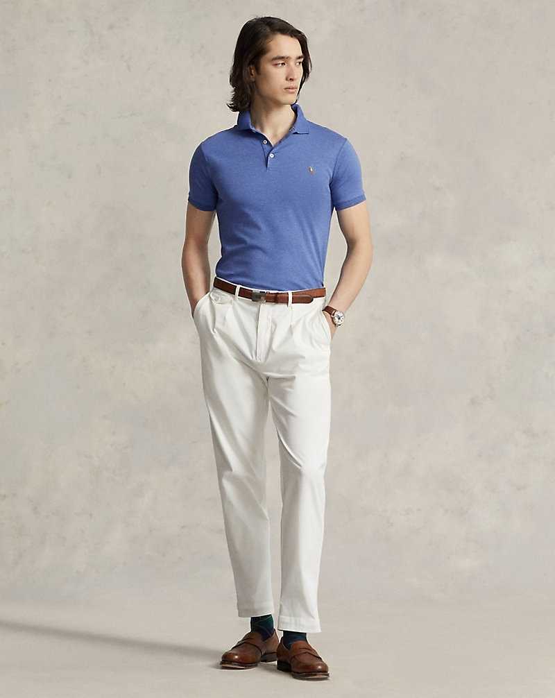 Camisa Polo Ralph Lauren Slim Fit Soft-Touch Hombre Azul Rey | GRLDNIU-27 - vista 3