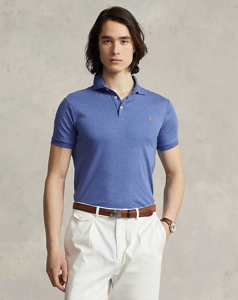 Camisa Polo Ralph Lauren Slim Fit Soft-Touch Hombre Azul Rey | GRLDNIU-27 - vista 1