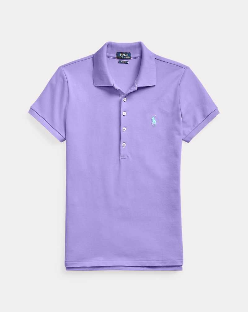 Camisa Polo Ralph Lauren Slim Fit Stretch Mujer Morados | RHXLCWV-16 - vista 2