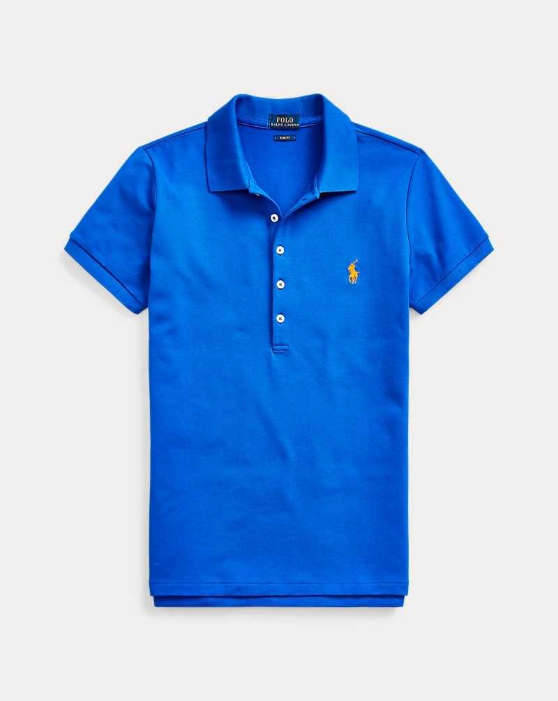 Camisa Polo Ralph Lauren Slim Fit Stretch Mujer Azules | OUGBZMN-63 - vista 2