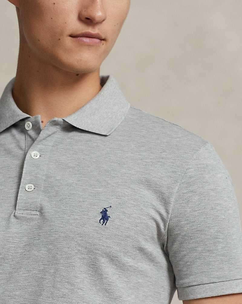 Camisa Polo Ralph Lauren Slim Fit Stretch Mesh Hombre Andover Heather | FOAEVBP-63 - vista 5
