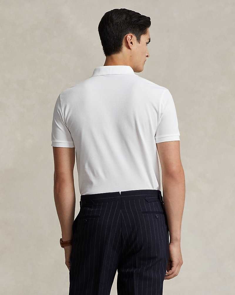 Camisa Polo Ralph Lauren Slim Fit Stretch Mesh Hombre Blancos | DYVXHUN-95 - vista 4