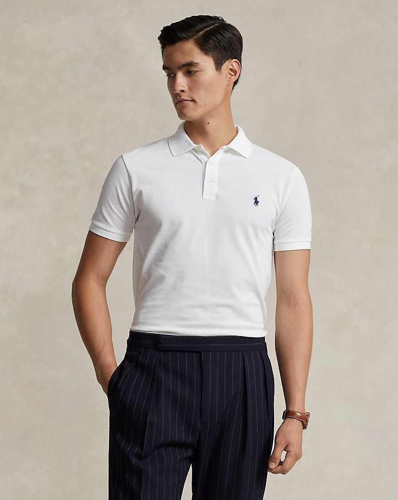 Camisa Polo Ralph Lauren Slim Fit Stretch Mesh Hombre Blancos | DYVXHUN-95 - vista 1