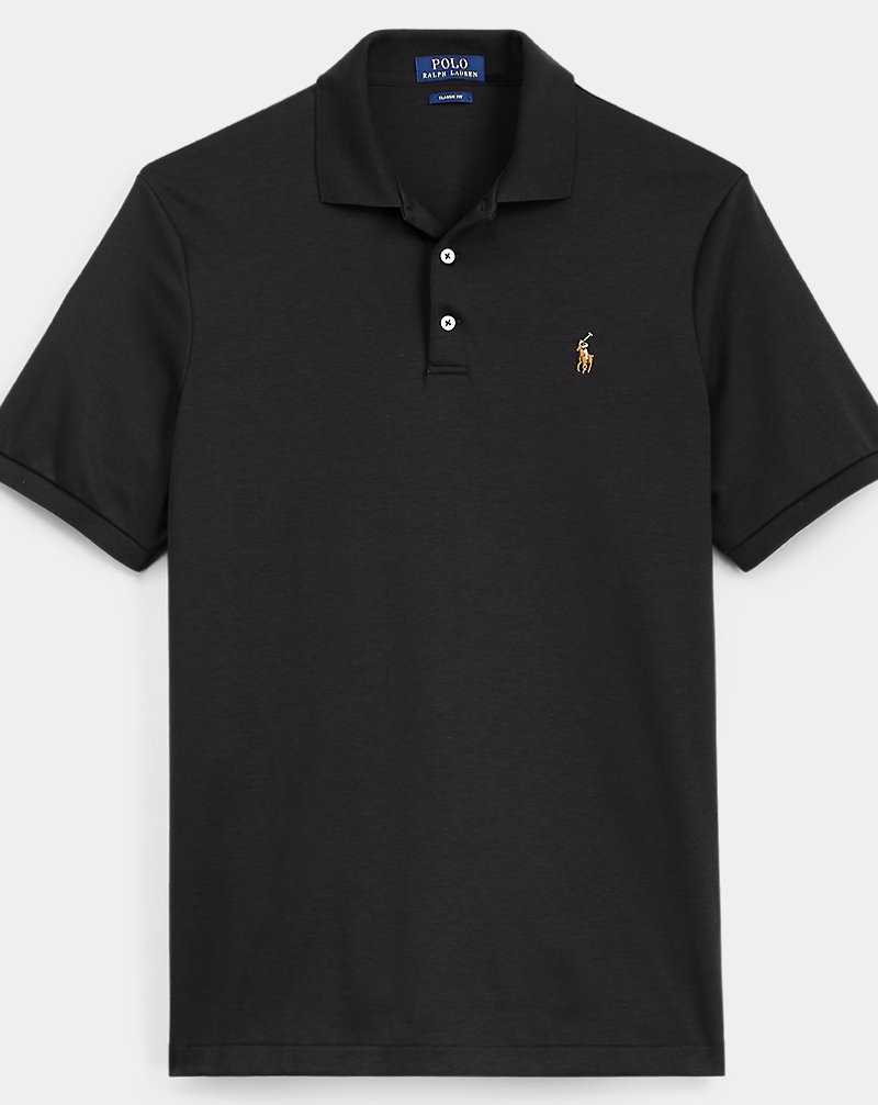 Camisa Polo Ralph Lauren Soft Cotton Hombre Negros | IKDRXJO-17 - vista 2