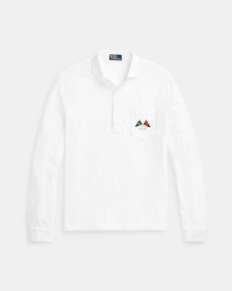 Camisa Polo Ralph Lauren Standard Fit Nautical Mesh Hombre Blancos | BGDVLKY-06 - vista 2