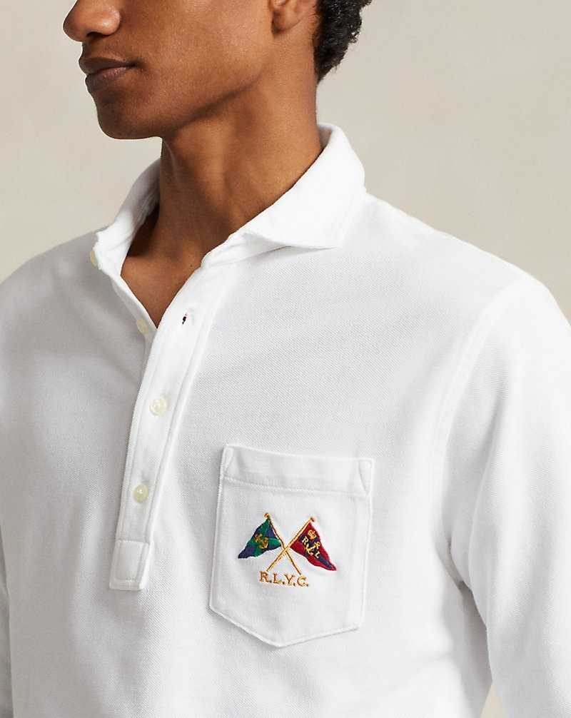 Camisa Polo Ralph Lauren Standard Fit Nautical Mesh Hombre Blancos | BGDVLKY-06 - vista 5