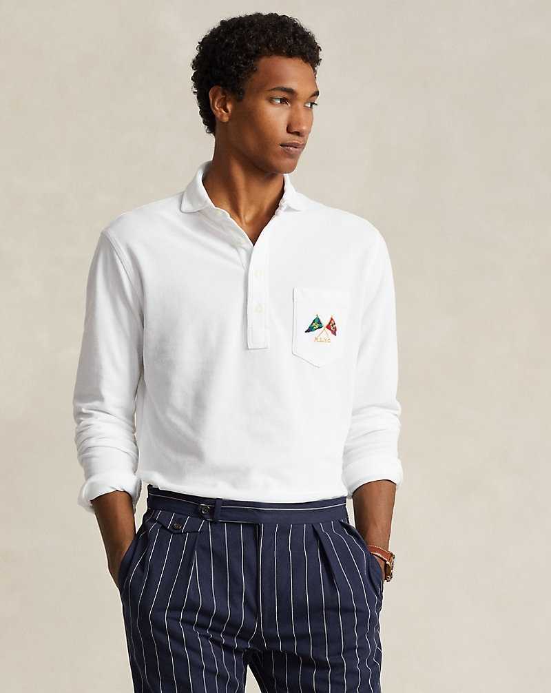 Camisa Polo Ralph Lauren Standard Fit Nautical Mesh Hombre Blancos | BGDVLKY-06 - vista 1